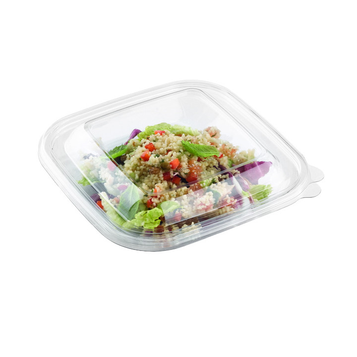 Plastic Lid PET for Plastic Bowl Flat 175x175mm (50 Units)