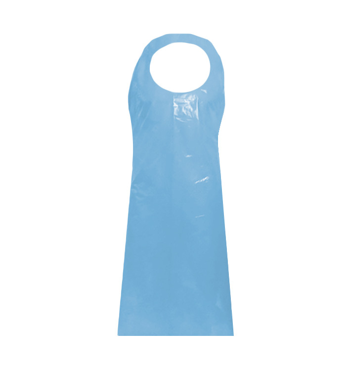 Disposable Plastic Apron PE Block G160 Blue 76x120cm (500 Units)