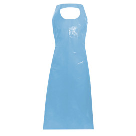 Disposable Plastic Apron PE G80 Blue 76x120cm (50 Units)  