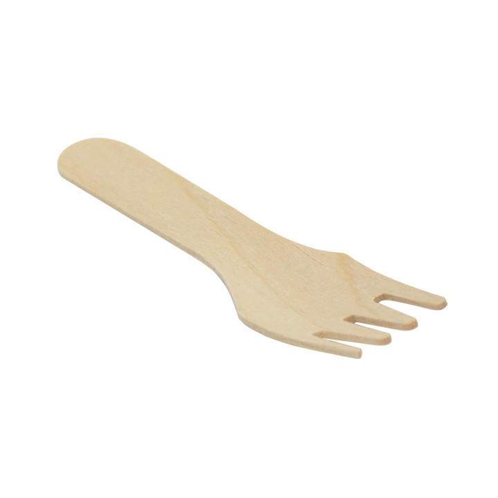 Wooden Mini Fork 7,5cm (100 Units) 