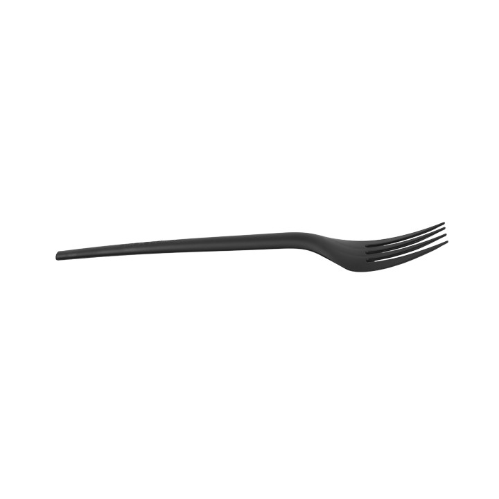 Cornstarch Fork Biodegradable CPLA Black 17cm (25 Units)