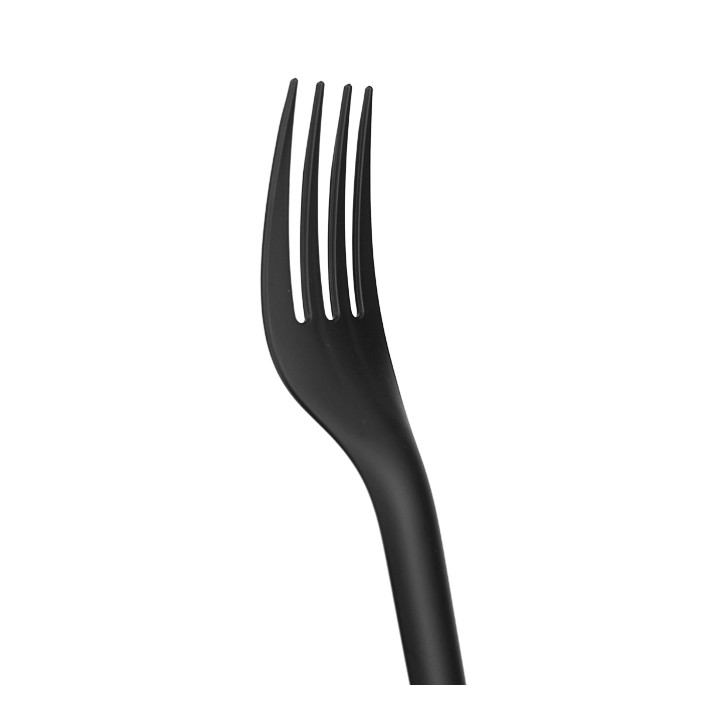 Cornstarch Fork Biodegradable CPLA Black 17cm (25 Units)