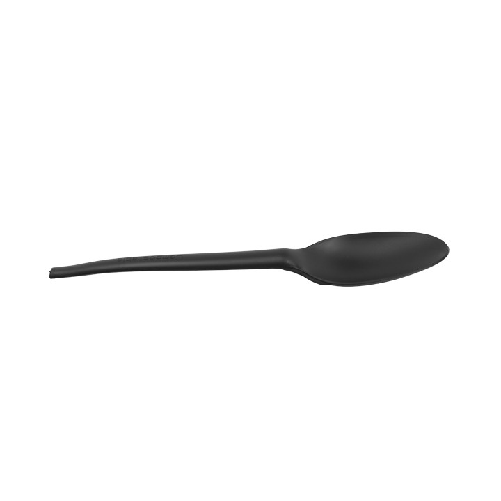 Cornstarch Spoon Biodegradable CPLA Black 16,5cm (25 Units)