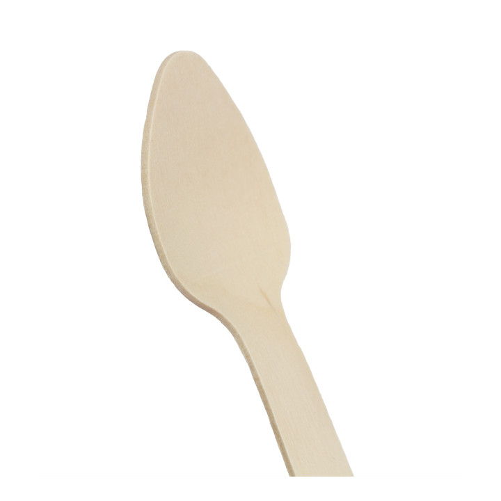 Wooden Teaspoon Wrapped 11cm (25 pcs)