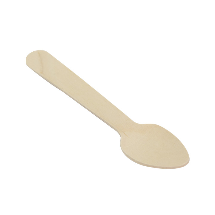 Wooden Teaspoon Wrapped 11cm (500 pcs)