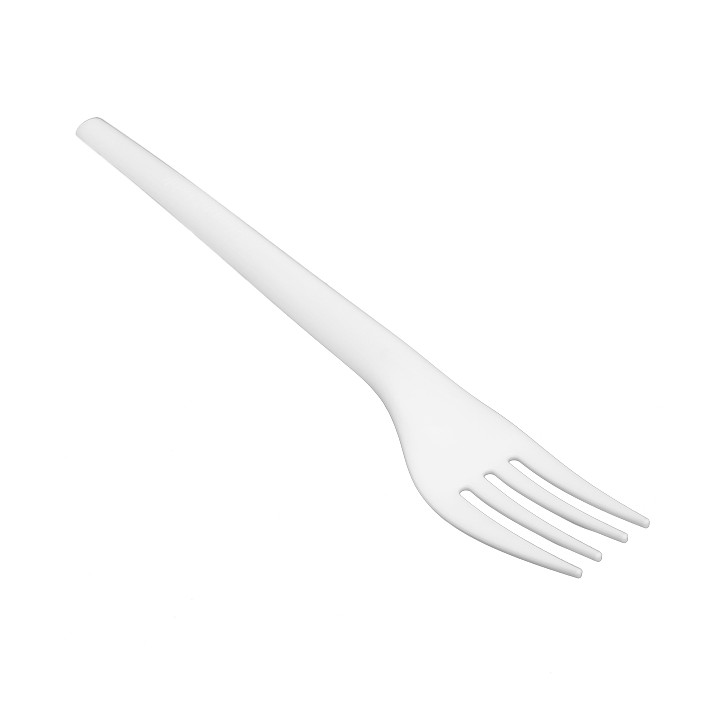 Cornstarch Fork Biodegradable CPLA White 17cm (25 Units)