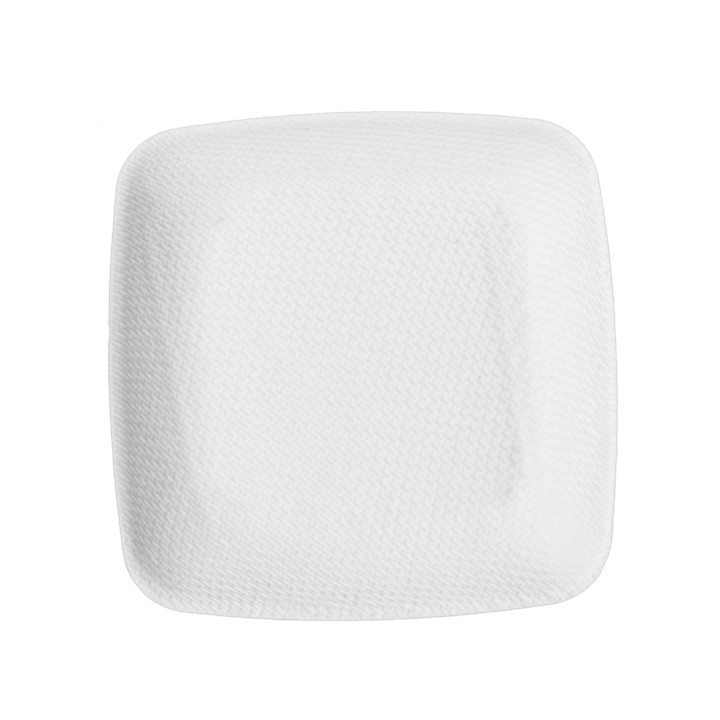 Sugarcane Plate White 6,5x6,5cm (50 Units)