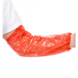 Disposable Plastic Over Sleeve PE Red G80 18x44cm (100 Units)  