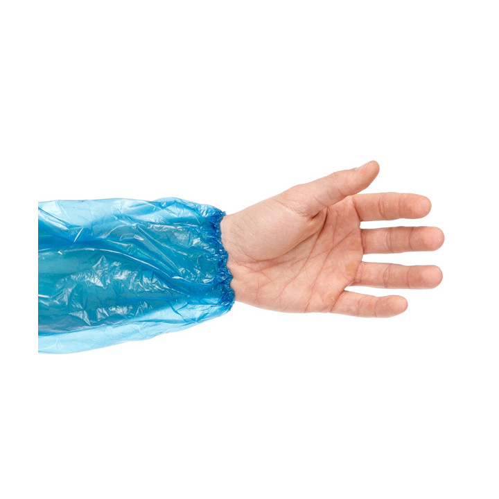 Disposable Plastic Over Sleeve PE Blue G120 18x44cm (1000 Units)