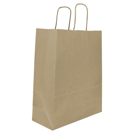 Kraft paper bag with twisted handles 24 + 11 x 32 cm