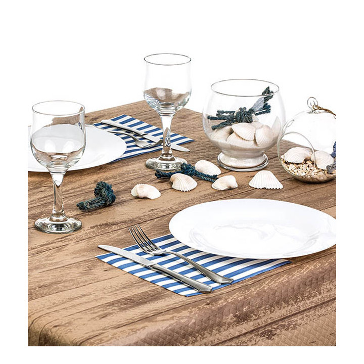 Pre-Cut Paper Tablecloth "Hout" Kraft 1,2x1,2m (300 Units)