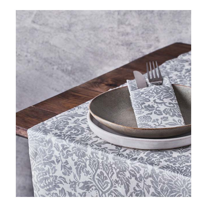 Airlaid Tablecloth Roll 0,4x48m "Versalles" Grey 50g/m² P30cm (1 Unit)