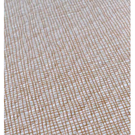 Pre-Cut Paper Tablecloth 1x1m "Between Lines" Brown 40g/m² (400 Units)