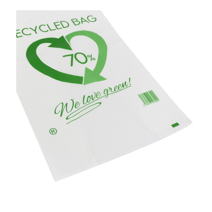 Plastic T-Shirt Bag 70% Recycled 30x40cm 50µm (1.500 Units)