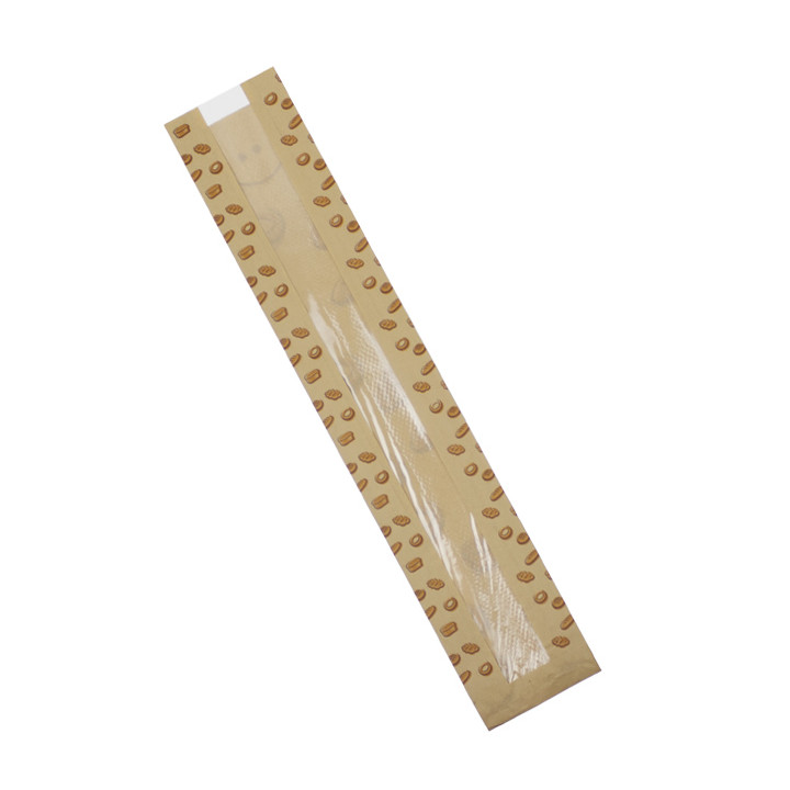 Paper Food Bag "Panes" 10+5x55cm (125 Units) 