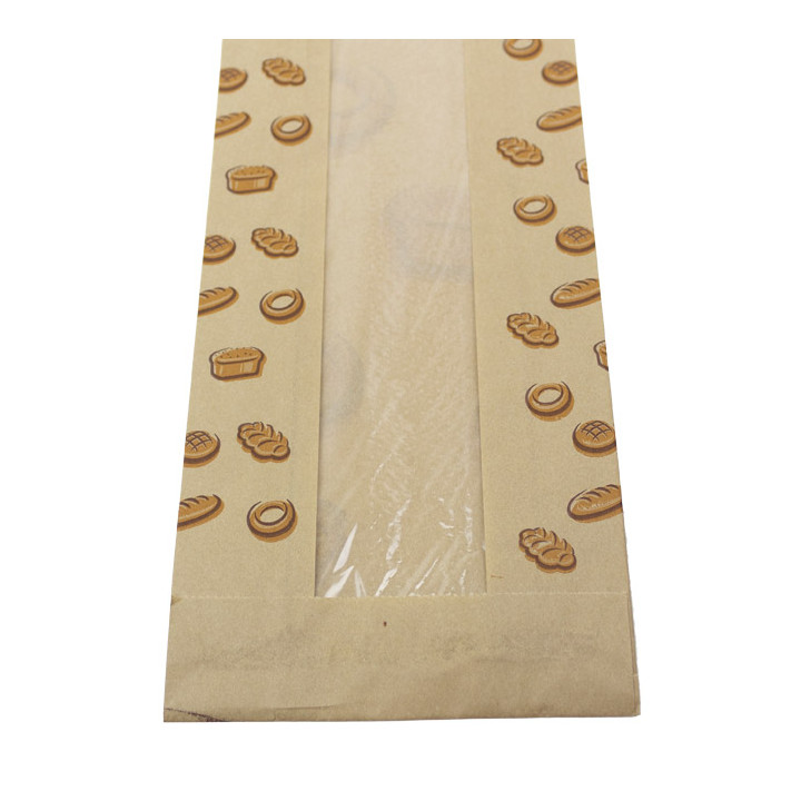 Paper Food Bag "Panes" 10+5x55cm (125 Units) 