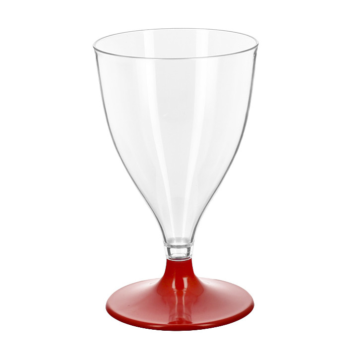 Reusable PS Cup Water/Wine Red Foot 200ml 2P (48 Units)