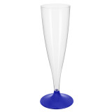 Plastic Stemmed Flute Sparkling Wine Blue Pearl 140ml 2P (20 Units)