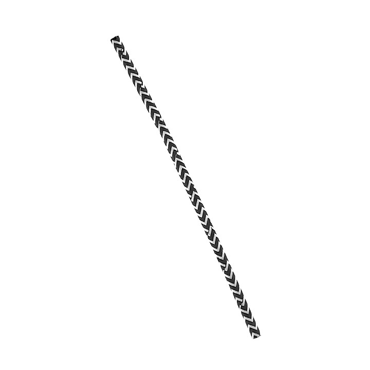 Paper Straw Straight Black and White Ø0,6cm 20cm (6000 Units)