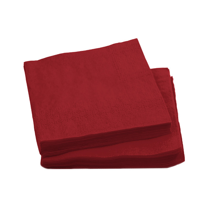 Paper Napkin Burgundy 20x20cm 2C (6.000 Units)