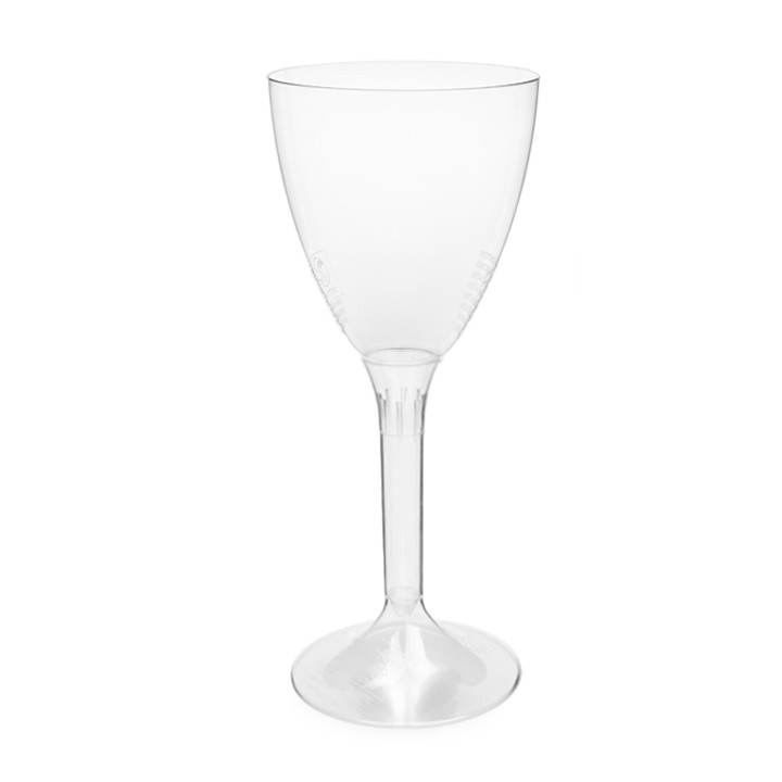 Plastic Stemmed Glass Wine Clear Removable Stem 180ml (200 Units)
