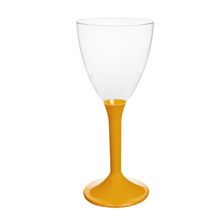 Plastic Stemmed Glass Wine Mango Removable Stem 180ml (200 Units)