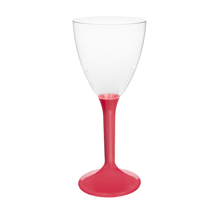 Plastic Stemmed Glass Wine Coral Removable Stem 180ml (200 Units)
