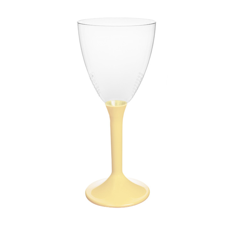 Plastic Stemmed Glass Wine Cream Removable Stem 180ml (200 Units)