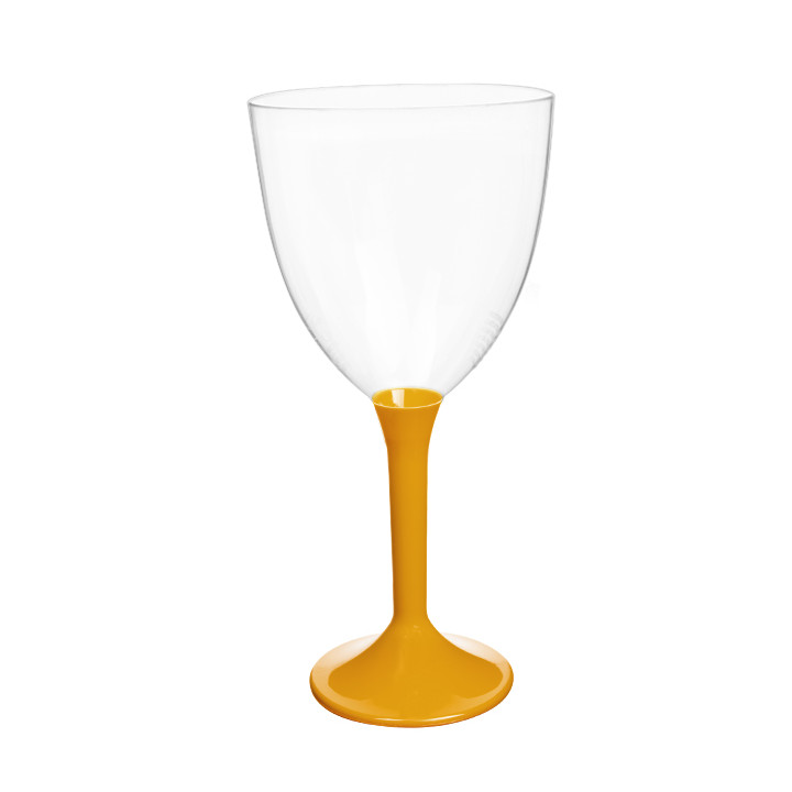 Plastic Stemmed Glass Wine Mango Removable Stem 300ml (200 Units)