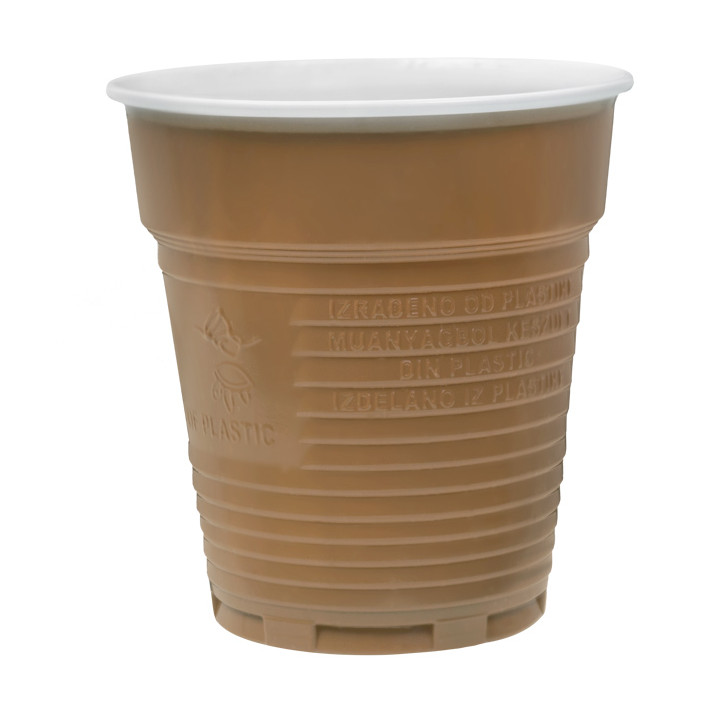Plastic Cup PS Vending Two Tones 166ml Ø7,0cm (3.000 Units)