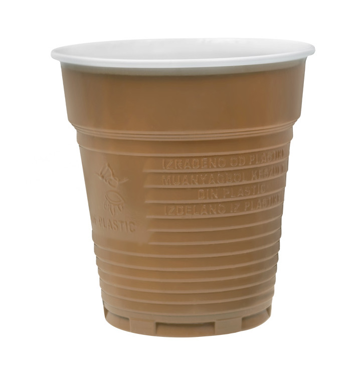 Plastic Cup PS Vending Two Tones 166ml Ø7,0cm (100 Units)