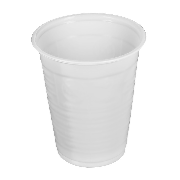 Plastic Cup PS White 200ml Ø7,0cm (100 Units)  