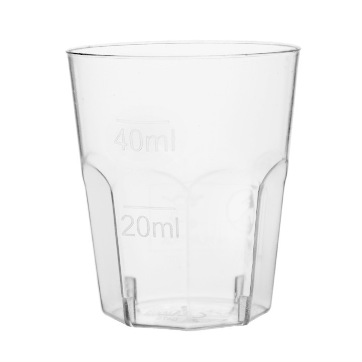 Plastic Shot PS Clear Ø45mm 50ml (50 Units) 