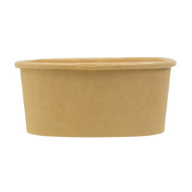 Paper Container Kraft Square 500ml 13x13x5,6cm (300 Units)