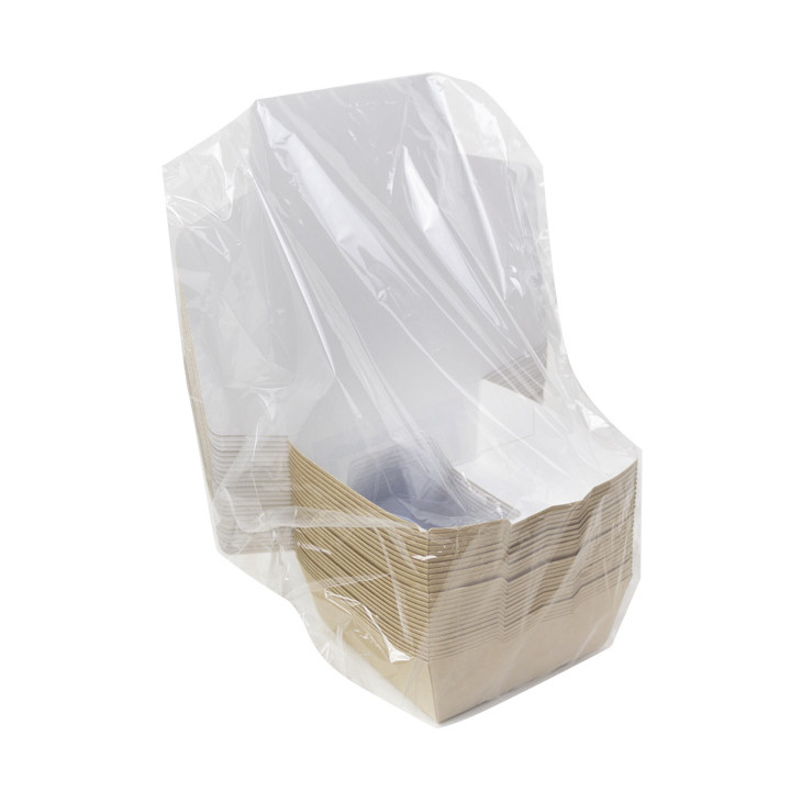 Paper Cake Box with Window Kraft 14x14x5cm (250 Units)