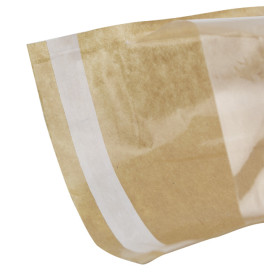 Paper Food Bag Kraft and window Autoseal 14x16cm (4000 Units)