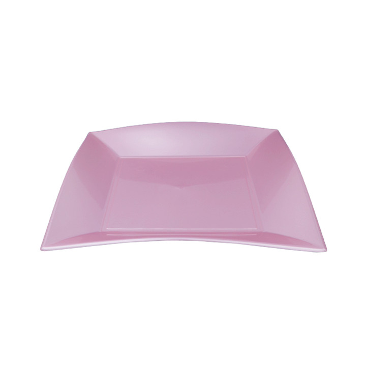 Plastic Plate Flat Violet "Nice" Pearl PP 23 cm (300 Units)