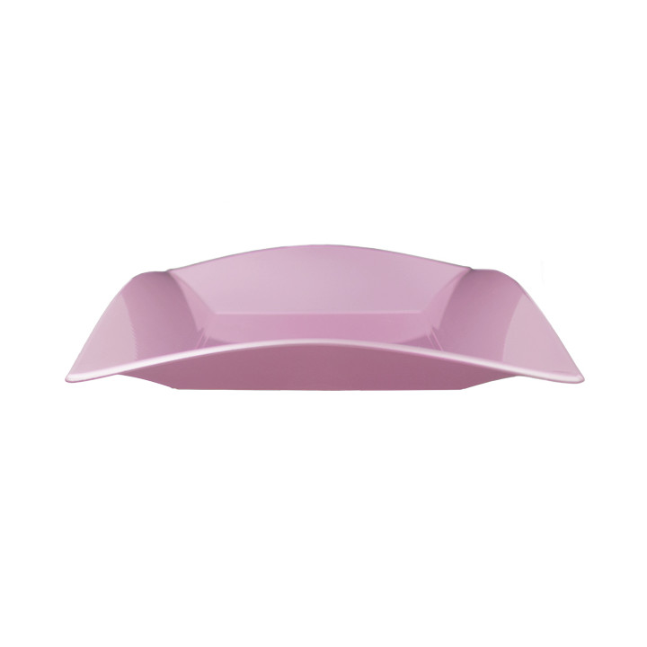 Plastic Plate Flat Violet "Nice" Pearl PP 23 cm (300 Units)