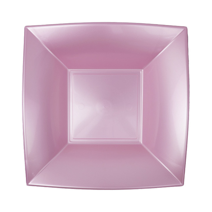 Plastic Plate Deep Violet "Nice" Pearl PP 18 cm (300 Units)