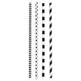 Paper Straw Straight Black Pack Ø0,6cm 20cm (200 Units)