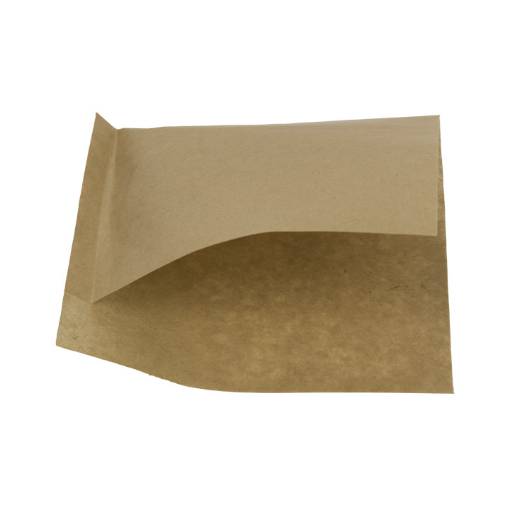Paper Bag Grease-Proof Opened 15x13/10cm Natural (100 Units)