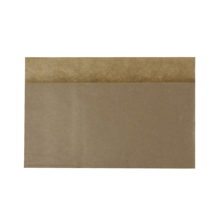 Paper Bag Grease-Proof Opened 20x13/10cm Natural (100 Units)