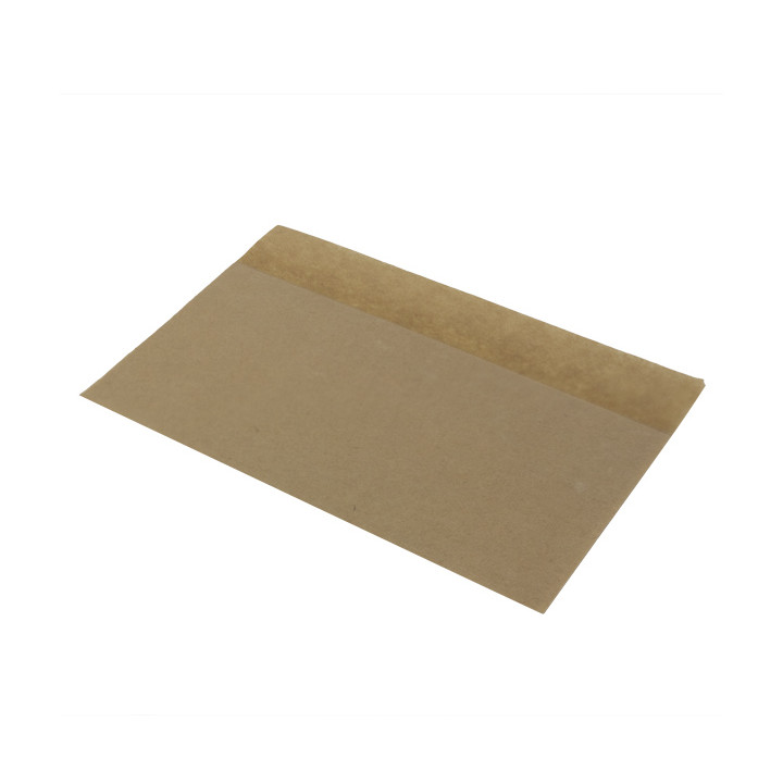 Paper Bag Grease-Proof Opened 20x13/10cm Natural (100 Units)