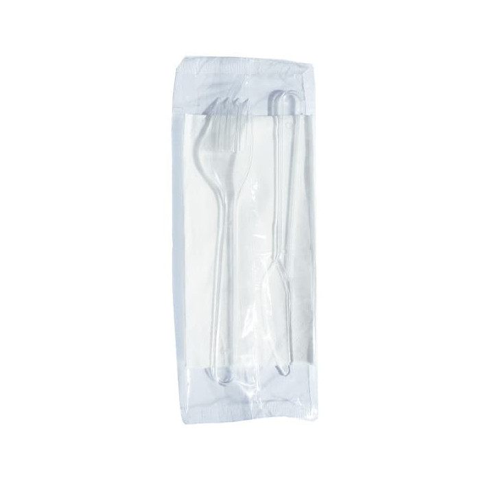 Plastic Cutlery kit PS "Magnum" Fork, Knife and Napkin 