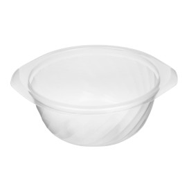 Plastic Deli Container PP Round Shape Translucent 400ml Ø14,4cm (100 Units)  