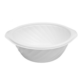 Plastic Deli Container PP Round Shape White 550ml Ø14,9cm (100 Units)  