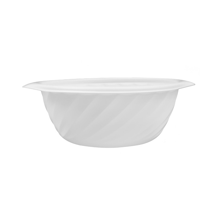 Plastic Deli Container PP Round Shape White 550ml Ø14,9cm (100 Units)  
