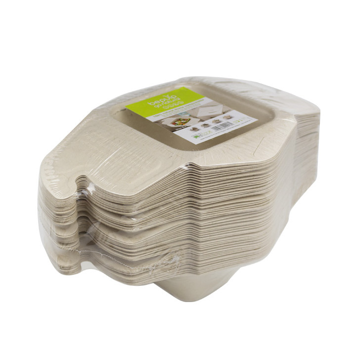 Package Sugarcane Box to Go 13x13x7cm 500ml. (150 Units)