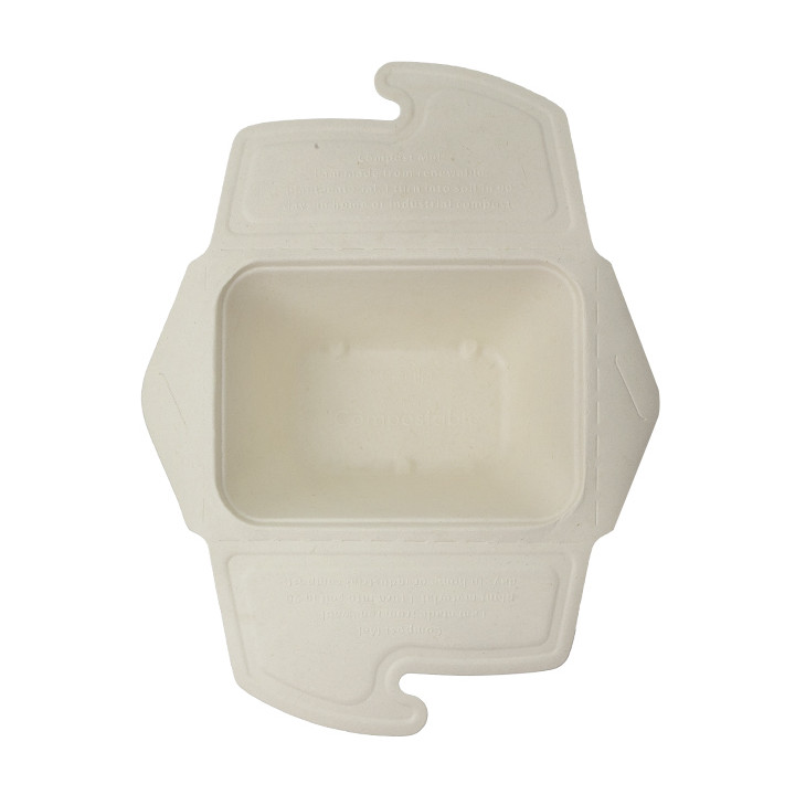 Package Sugarcane Box to Go 17x13x7cm 750ml. (200 Units)