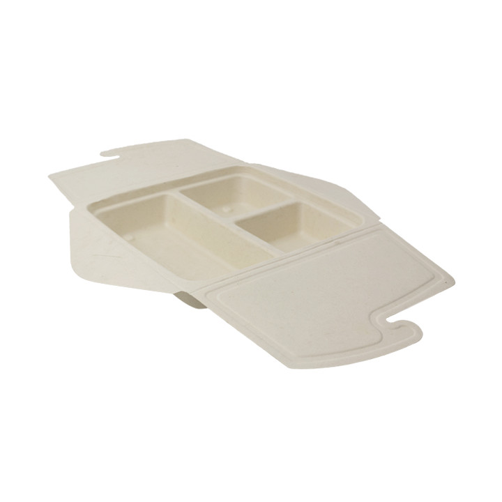 Package Sugarcane Box to Go 3C 21x21x4cm 900ml (100 Units)